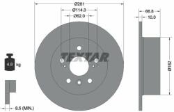TEXTAR Disc frana TEXTAR PRO 92257803 (92257803)