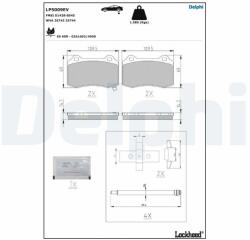 DELPHI set placute frana, frana disc DELPHI LP5009EV (LP5009EV)