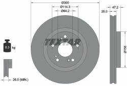 TEXTAR Disc frana TEXTAR PRO 92284603 (92284603)