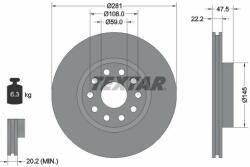 TEXTAR Disc frana TEXTAR 92093800 (92093800) - automobilus