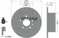 TEXTAR Disc frana TEXTAR 92066300 (92066300) - automobilus
