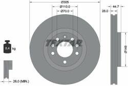 TEXTAR Disc frana TEXTAR PRO 92155403 (92155403)