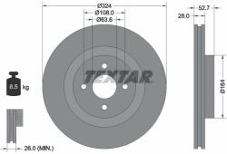 TEXTAR Disc frana TEXTAR 92146400 (92146400) - automobilus