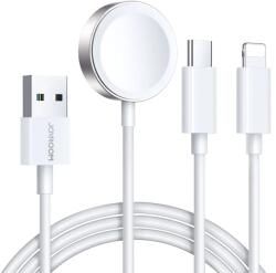 JOYROOM S-IW008 3-in-1 cable magnetic charger USB-A - Lightning/USB-C 1.2m - white - vexio