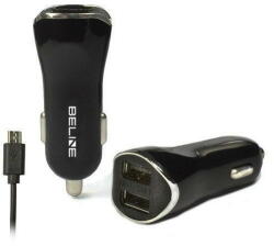 Beline Car charger 2xUSB + microUSB 2.1A black (Beli0004) - vexio