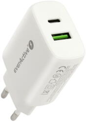 everActive Incarcator de retea SC-370Q CHARGER USB/USB-C QC3.0 25W WHITE (SC-370Q) - vexio