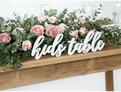  Asztali dekoráció Kids table - natúr fa - 38x10cm