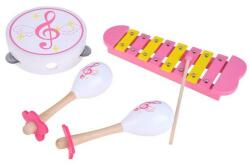 Fából készült hangszerek tamburával - Pink Music