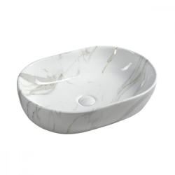 SAPHO Dalma 59x42 cm white marble (MM417)