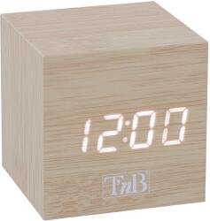 T'nB JOY fa borítású, kocka alakú LED kijelzős ébresztőóra