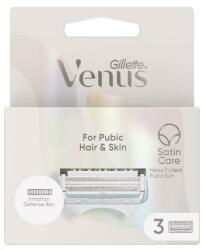 Gillette Venus Satin Care For Pubic Hair & Skin rezerve lame Lame de rezervă 3 buc pentru femei