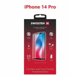 SWISSTEN Folie protectie Swissten Glass Full Glue, cadru de culoare, Case friendly iPhone 14 PRO Negru (8595217480230)
