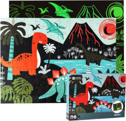 AGA Játék világító puzzle Dinoszauruszok 100 darabos Aga4Kids MR1457 (K17557)