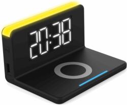 Terratec ChargeAir clock! Ébresztő óra éjjeli lámpával és mobileszköz töltő (USB + Wireless) (286141)
