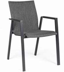 Bizzotto ODEON II fekete és szürke kerti szék (BZ-0663038)