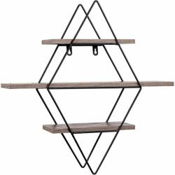 STILISTA Fali polc 48 x 47 x 11 cm sötét fa (40070322)