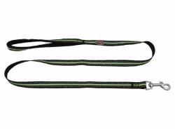 PET NOVA Lesă reflectorizantă neagră cu mâner din neopren 1, 2 m / 15 mm