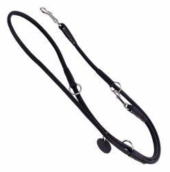 COLLAR Lesă rotundă reglabilă Soft 125 - 183cm, 6mm - neagră