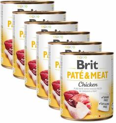 Brit Conservă Brit Paté & carne de pui 6 x 800 g