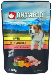 ONTARIO ONTARIO DOG Ficat cu pui în supă în pungă 100 g