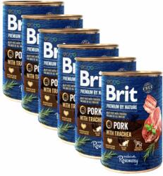 Brit Brit premium by Nature Conservă de porc & trahee 6 x 400 g