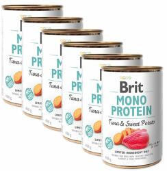 Brit Consevă Brit Mono Protein Tuna & Sweet Potato 6 x 400 g