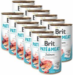 Brit Conservă Brit Paté & Meat Salmon, 12 x 400 g