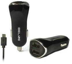 Beline Incarcator de retea Car charger 2xUSB + microUSB 2.1A black (Beli0004) - pcone