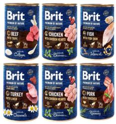 Brit Premium by Nature Ízek keveréke 6x400 g természetes kutyaeledel