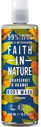 Faith in Nature Grapefruit és Narancs Természetes tusfürdő gél, Energizáló, 400 ml (708002401671)