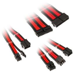 Kolink Set cabluri prelungitoare Kolink Core Adept, cleme incluse, Black/Red, COREADEPT-EK-BRD