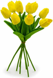 10 szálas tulipán csokor művirág - sárga (110635)