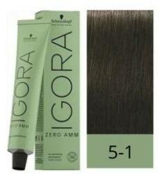 Schwarzkopf Vopsea Permanentă Schwarzkopf Igora Zero Amm Nº 5-1 Lengvų pelenų kaštoninė 60 ml