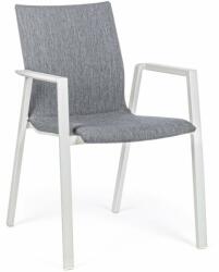 Bizzotto ODEON II fehér és szürke kerti szék (BZ-0663039)