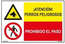 Normaluz Insignă Normaluz Perros Peligrosos / Prohibido El Paso 60 x 40 cm