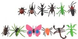 Teddies Insecte/animal mini plastic 4-8cm 12 buc la punga (TD00850200)
