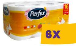 Perfex barack illatú WC papír hófehér - 3 rétegű 16 tekercses (Karton - 6 csg)