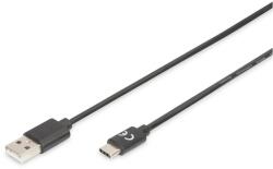 ASSMANN USB Typ C Verbindungskabel, Typ C auf A, 1, 8m schw. (AK-300154-018-S) (AK-300154-018-S)