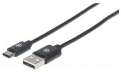 Manhattan 354912 USB kábel 0, 5 M USB 2.0 USB C USB A Fekete (354912) (354912)