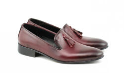 Ellion Pantofi barbati eleganti, din piele naturala, grena - 035VIS (035VIS)