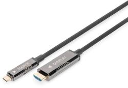 ASSMANN USB Type-C to HDMI AOC Adapter Cable 4K 15m Black (AK-330150-150-S) (AK-330150-150-S)