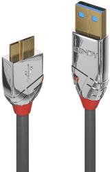Lindy 36659 USB kábel 3 M USB 3.2 Gen 1 (3.1 Gen 1) USB A Micro-USB B Szürke (36659) (36659)
