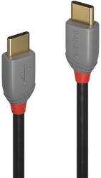 Lindy 36873 USB kábel 3 M USB 2.0 USB C Fekete, Szürke (36873) (36873)
