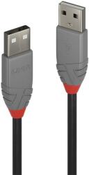 Lindy 36691 USB kábel 0, 5 M USB 2.0 USB A Fekete, Szürke (36691) (36691)