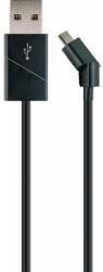 SCHWAIGER USB-A apa - MicroUSB-B apa Adat- és töltőkábel 1.2m - Fekete (LKW120M533) (LKW120M533)