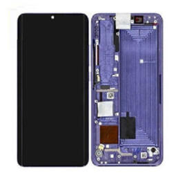 Xiaomi Mi Note 10, Mi Note 10 Pro, Mi Note 10 Lite előlap keret, lcd kijelző és érintőpanel, lila, nebula purple (gyári)