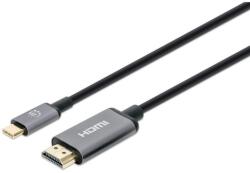Manhattan 153607 video átalakító kábel 2 M HDMI A-típus (Standard) USB C-típus Fekete, Ezüst (153607) (153607)