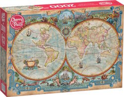 Cherry Pazzi 2000 db-os puzzle - Great Discoveries World Map (50125) (50125)