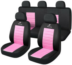 9 részes univerzális üléshuzat szett - pink-fekete - extracar