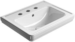 SAPHO Gsi Classic 3 csapfuratos kerámia mosdó 60x50 cm, ExtraGlaze bevonattal, fehér 8731311 (8731311)